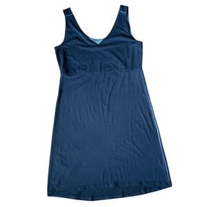 L.L.Bean S Reg Black Athletic Tank Dress Stretch Sleeveless Casual Travel